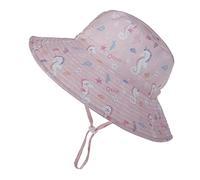 Highdi Unisex Baby Sonnenhut, Mädchen Jungen Kinderhut mit Niedlicher Cartoon Druck Sommerhut Kleinkind Faltbar Sonnenschutz Strandhut Fisherhut (Rosa Hippocampus,M(50-54cm))