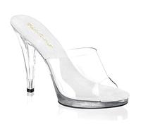 Higher Heels PleaserUSA Damen Pantoletten Flair-401 klar/klar Gr.44