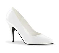 Higher-Heels PleaserUSA Damen Pumps Vanity-420 Lack weiß Gr.47