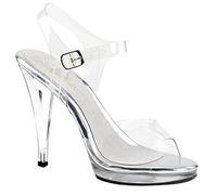 Higher Heels PleaserUSA Damen Sandaletten Flair-408 klar Gr.44