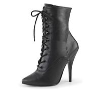 Higher Heels PleaserUSA Damen Stiefeletten Seduce-1020 Mattschwarz Gr.47 EU