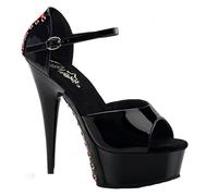 Higher Heels PleaserUSA Gogo Delight-660FH schw./schw. Gr. 40