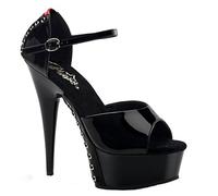 Higher Heels PleaserUSA Gogo Delight-660FH schwarz/rot Gr. 40