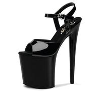 Higher Heels PleaserUSA Gogo Flamingo-809 Lack schwarz Gr. 40