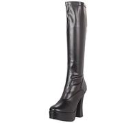 Higher Heels PleaserUSA Plateau-Kniestiefel Electra-2000Z mattschw. Gr.39