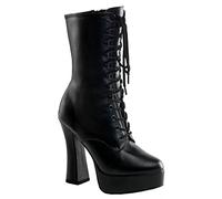 Higher Heels PleaserUSA Plateau-Stiefeletten Electra-1020 mattschw. Gr.41,5