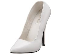 Higher Heels PleaserUSA Pumps Domina-420 Lack weiß Gr. 42