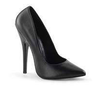 Higher-Heels PleaserUSA Pumps Domina-420 Leder schwarz Gr. 48