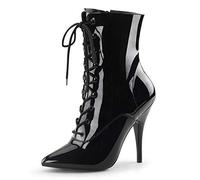 Higher-Heels PleaserUSA Stiefeletten Seduce-1020 Lack schw. 39