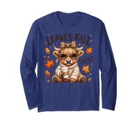 Highland Cow Herbstlaub Herbst I Don't Sassy Coffee Damen Langarmshirt