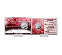 Highland Mint Detroit Red Wings Team History NHL Silver Coin Card