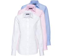 HIGHMOOR Blusen, 3er-Pack Weiß/Rosé/Bleu (Größe: 40) 40 weiß