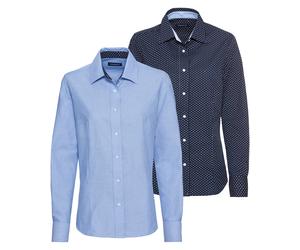 HIGHMOOR Blusen im Doppelpack Blau (Größe: 36) 36 blau