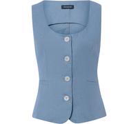 HIGHMOOR Blusentop aus Leinen Bleu (Größe: 40) 40 blau