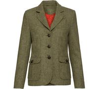 HIGHMOOR Fischgrat-Tweedblazer Grün/Orange (Größe: 48) 48 grün
