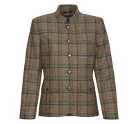 HIGHMOOR Kurze Wolljacke Grün/Beige kariert (Größe: 42) 42 grün