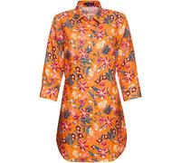 HIGHMOOR Lange Leinenbluse mit Blumenmuster Orange (Größe: 38) 38 orange