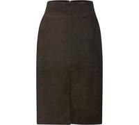 HIGHMOOR Weiter Lederrock mit Schlitz Braun (Größe: 48) 48 braun