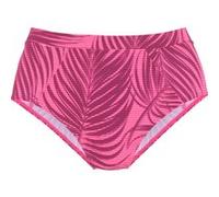 Highwaist-Bikini-Hose bordeaux-bedruckt 38