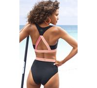 Highwaist-Bikini-Hose LASCANA ACTIVE "Janni" Gr. 44, N-Gr, schwarz Damen Badehosen (13601254-44) schwarz