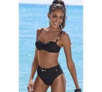 LASCANA Highwaist-Bikini-Hose Damen schwarz Gr.42