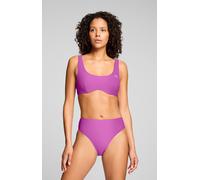Highwaist-Bikini-Hose PUMA "PUMA SWIM WOMEN HIGH WAIST BRIEFS", Damen, Gr. M, N-Gr, pink (electric orchid), Obermaterial: 80% Polyamid, 20% Elasthan, Badehosen, mit hohem Beinausschnitt, elastisch (61