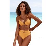 Highwaist-Bikini-Hose S.OLIVER "Rome" Gr. 38, N-Gr, gelb Damen Badehosen (45901413-38) gelb