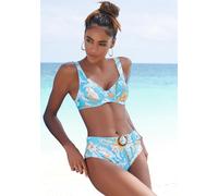 Highwaist-Bikini-Hose SUNSEEKER "Suva" Gr. 40, N-Gr, blau (aquablau, bedruckt) Damen Badehosen (53390212-40) aquablau, bedruckt