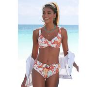 Highwaist-Bikini-Hose SUNSEEKER "Suva" Gr. 40, N-Gr, rot (rostrot, bedruckt) Damen Badehosen (85687150-40) rostrot, bedruckt
