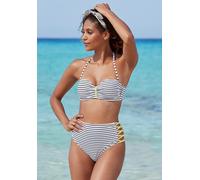 Highwaist-Bikini-Hose VENICE BEACH "Camie" Gr. 36, N-Gr, grün (schwarz, weiß, limette) Damen Badehosen (77661624-36) schwarz, weiß, limette