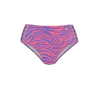 Highwaist-Bikini-Hose VENICE BEACH "Fjella" Gr. 34, N-Gr, bunt (violett, koralle) Damen Badehosen (35138406-34) violett, koralle