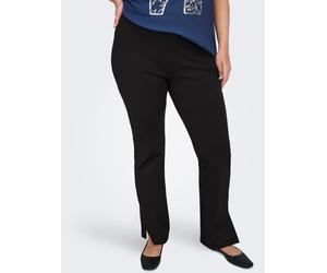 Highwaist Leggings ONLY CARMAKOMA "CARMARCELLA HW SLIT FLARE LEGGING PNT", Damen, Gr. 46, Länge 32, schwarz, Jersey, Obermaterial: 68% Viskose, 27% Polyester, 5% Elasthan, unifarben, knöchellang, Hose