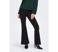 Highwaist Leggings ONLY "ONLFIONA HW SUPER FLARED PANT JRS", Damen, Gr. XS (34), N-Gr, schwarz, Jersey, Obermaterial: 75% Viskose, 22% Polyamid, 3% Elasthan, unifarben, normal, Hosen Highwaist Legging
