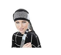 Hijab Jersey Turban Caps Abaya Chiffon Kopfbedeckung für Frauen Langer Schal Muslimische Wrap Schals Frauen Yanna Gr. Einheitsgröße, Black Midnight Pearl