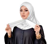 Hijab Kopftuch Damen muslimisch, Weiche Islamische Kleidung, Einfarbiger Hidschab Wickeltuch Stretch-Turban Schlafmütze für Frauen