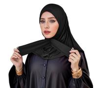 Hijab Kopftuch Damen muslimisch, Weiche Islamische Kleidung, Einfarbiger Hidschab Wickeltuch Stretch-Turban Schlafmütze für Frauen