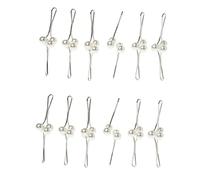 Hijab Schal Clips, 12Pcs Muslim Hijab Perle Clip Brosche Pins Schal Clip Frauen Hochzeit Pin Weiß Nettes Design