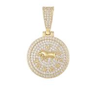 HIJONES Damen 12 Sternzeichen Horoskop Edelstein Anhänger Halskette Edelstahl Personalisierter Anhänger Kette Schmuck Stier