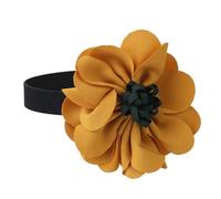 HIJONES Damen Einzigartige Florale Choker aus Satin Band mit Blumenform Elegant für Party Hochzeit Dating Schmuck Gelb