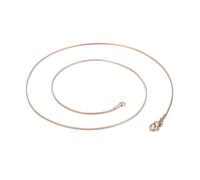 HIJONES Damen Herren Edelstahl Runde Flexible Herringbone Kette mit Glatten Gliedern und Vakuum Beschichtung 1MM Roségold 60CM