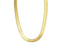HIJONES Dünne Flache Schlangenkette Edelstahlkette Für Männer Frauen Geschichtete Schlüsselbeinkette Schmuck 4mm Gold 55cm