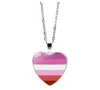 HIJONES Regenbogen LGBT Pride Halskette für Frauen Männer Stapelbar Liebe Herz Regenbogen Kette Halsband Freundschaft Schmuck Lesbisch