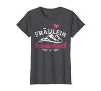 Hiking, Mountain Hiking, Fräulein Wandervoll T-Shirt, Damen, Anthrazit Meliert, XXL