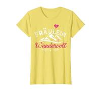Hiking, Mountain Hiking, Fräulein Wandervoll T-Shirt, Damen, Gelb, XXL