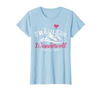 Hiking, Mountain Hiking, Fräulein Wandervoll T-Shirt, Damen, Himmelblau, XXL