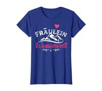 Hiking, Mountain Hiking, Fräulein Wandervoll T-Shirt, Damen, Königsblau, S