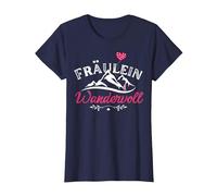 Hiking, Mountain Hiking, Fräulein Wandervoll T-Shirt, Damen, Marineblau, M