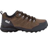 Hikingschuh JACK WOLFSKIN "REFUGIO TEXAPORE LOW M", Herren, Gr. UK 11,5 - EU 46, Normalschaft, braun (braun, phantom), Obermaterial: Leder. Obermaterial 2: Textilmaterial. Futter: Polyester, Schuhe (2