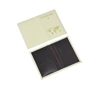 HIKOO DAILY Reisepasshülle mit Kartendruck, für Damen und Herren, Reisepasshülle, Ausweishalter, Flugticketclip, Reisezubehör, aprikose, Einheitsgröße