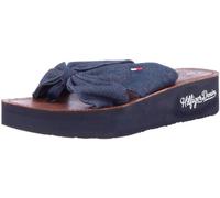 Hilfiger Denim Marina Wedge 4 B EN56813740, Damen Sandalen/Zehentrenner, Blau (CORE Navy 475), EU 37